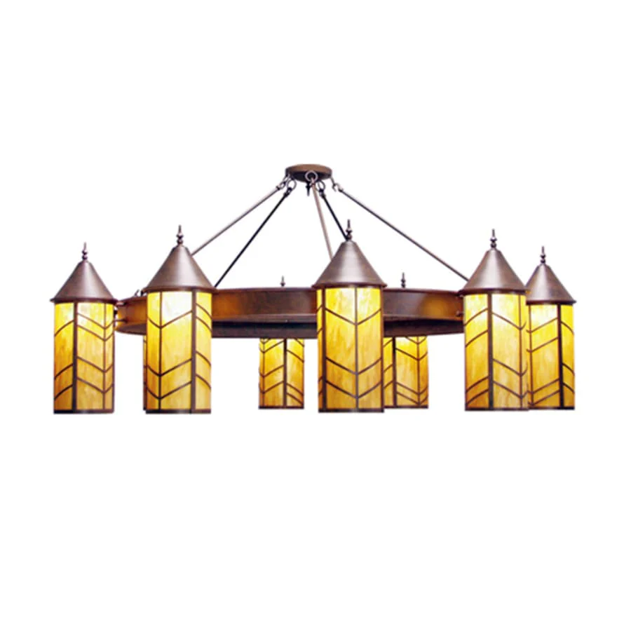 Meyda Tiffany Chevron 10 Light 90" Wide Chandelier - Image 1