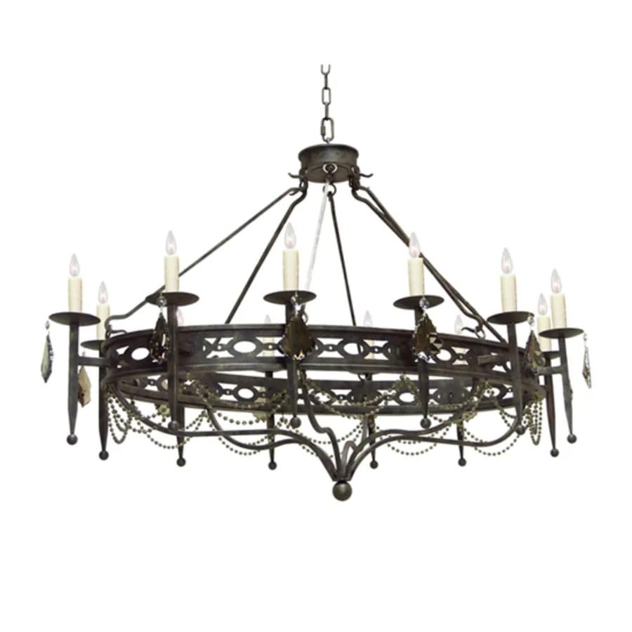 Meyda Tiffany Jasmine 12 Light 36" Wide Taper Candle Style Chandelier - Image 1