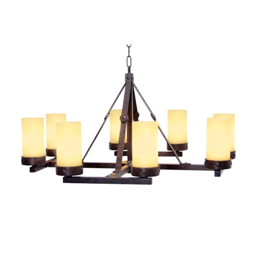Meyda Tiffany Parker 8 Light 36" Wide Pillar Candle Style Chandelier - Image 1
