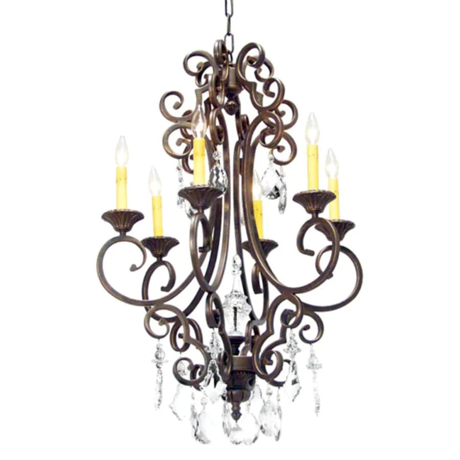 Meyda Tiffany Aumberto 6 Light 24" Wide Crystal Candle Style Chandelier - Image 1