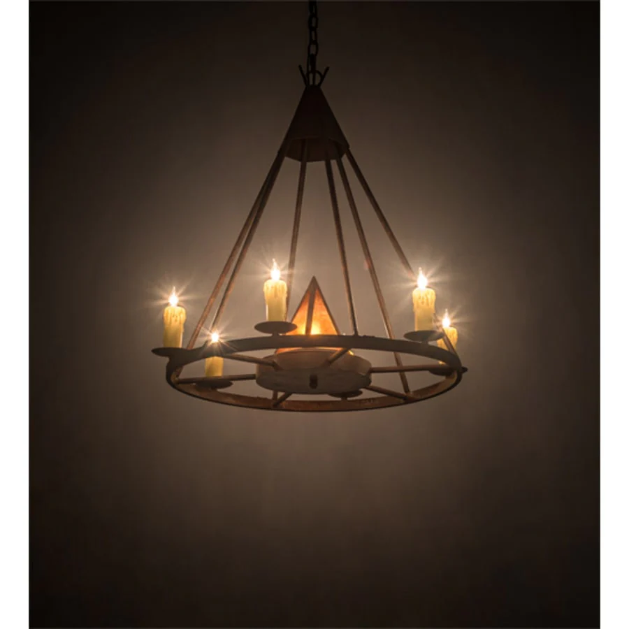 Meyda Tiffany Desert Arrow 7 Light 30" Wide Taper Candle Style Chandelier - Image 2