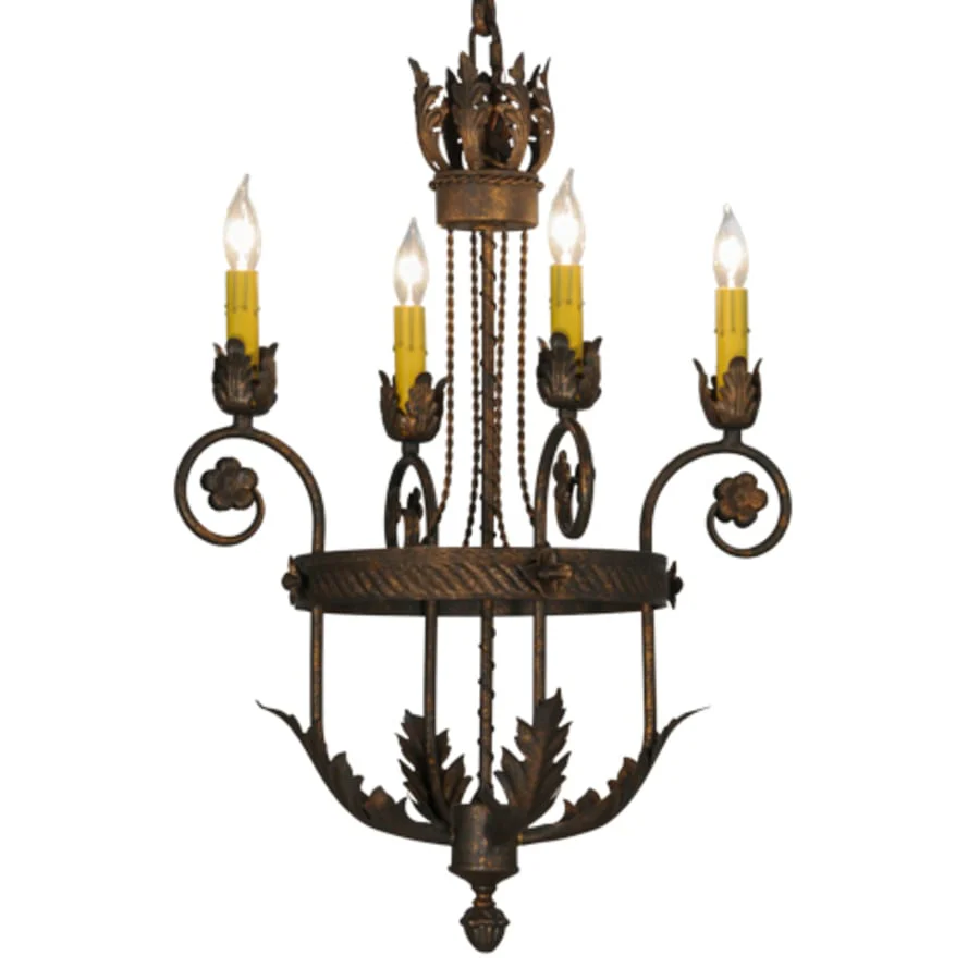 Meyda Tiffany Antonia 4 Light 18" Wide Taper Candle Style Chandelier - Image 1