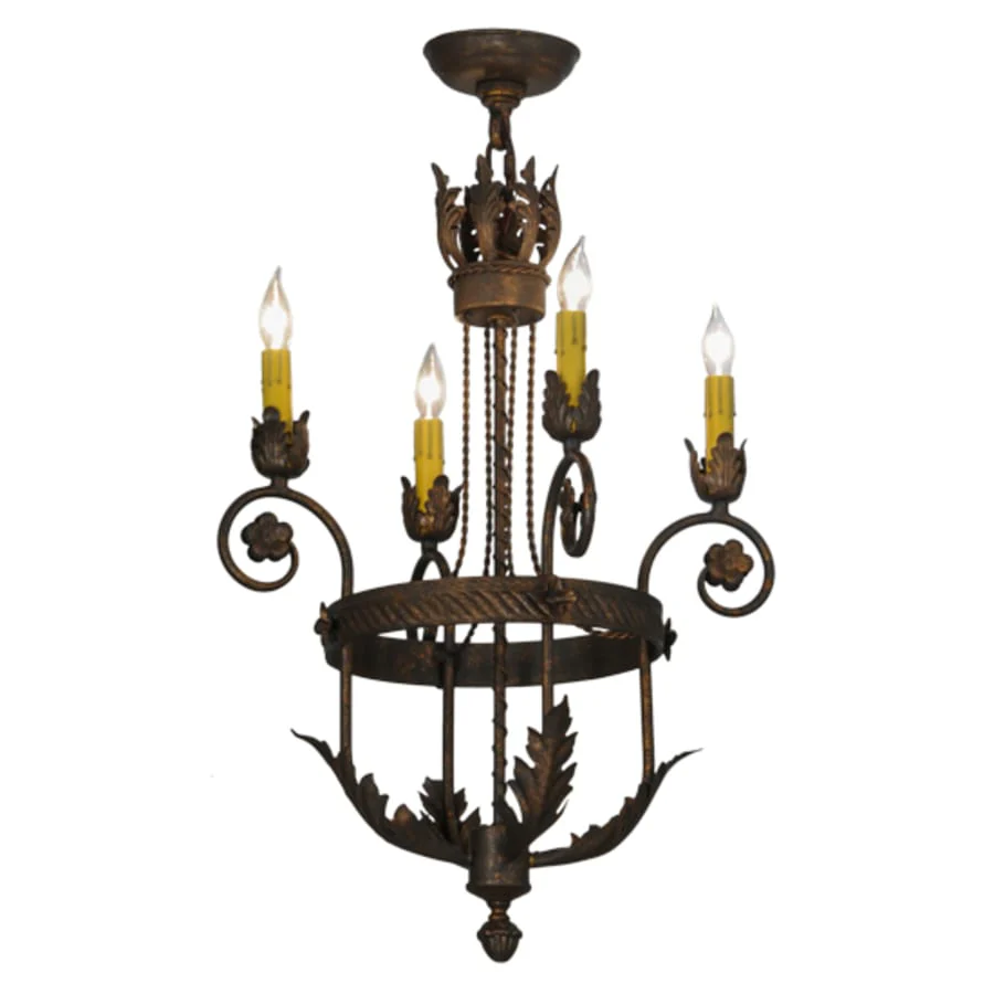 Meyda Tiffany Antonia 4 Light 18" Wide Taper Candle Style Chandelier - Image 3