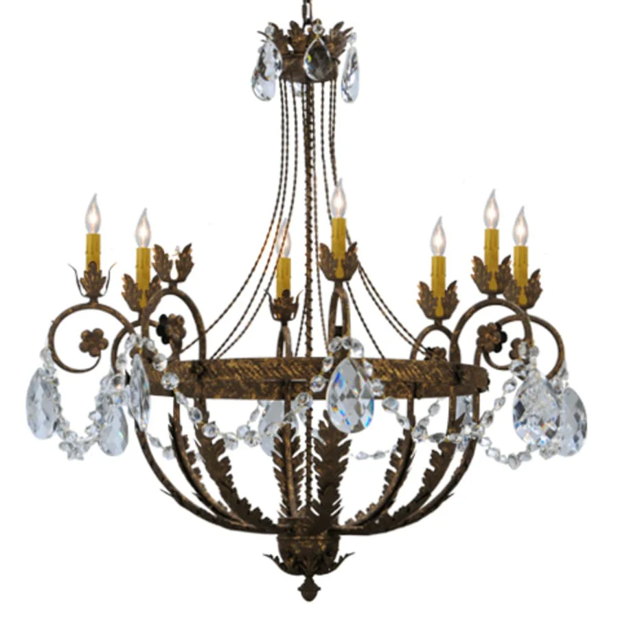 Meyda Tiffany Antonia 8 Light 39" Wide Crystal Candle Style Chandelier - Image 1