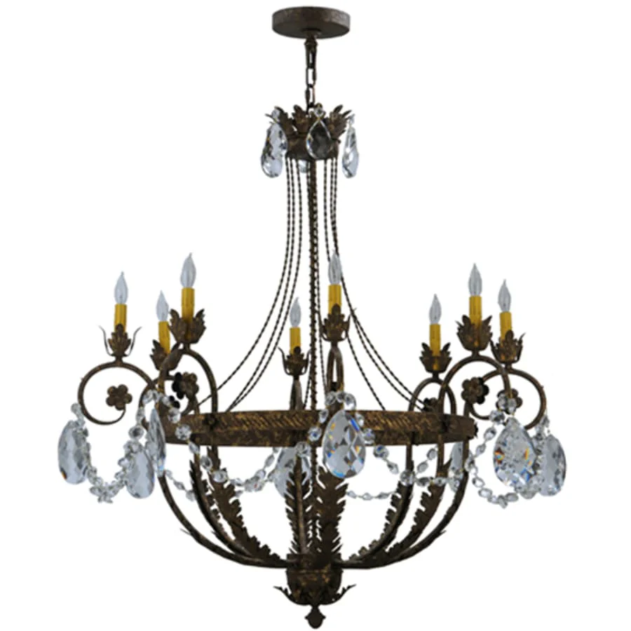Meyda Tiffany Antonia 8 Light 39" Wide Crystal Candle Style Chandelier - Image 2