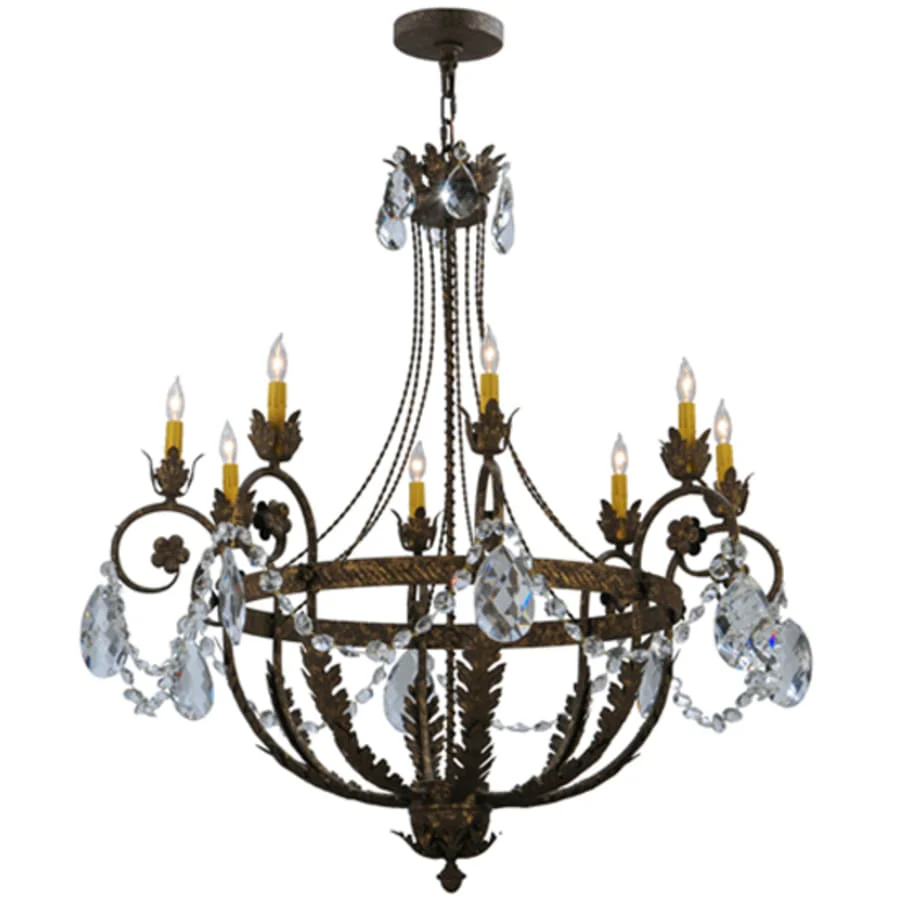 Meyda Tiffany Antonia 8 Light 39" Wide Crystal Candle Style Chandelier - Image 3