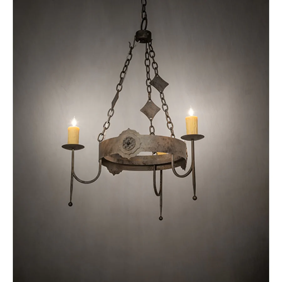 Meyda Tiffany San Marino 3 Light 30" Wide Taper Candle Style Chandelier - Image 2