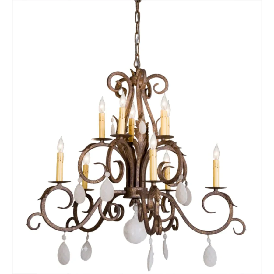 Meyda Tiffany Anassa 10 Light 32" Wide Crystal Candle Style Chandelier - Image 1
