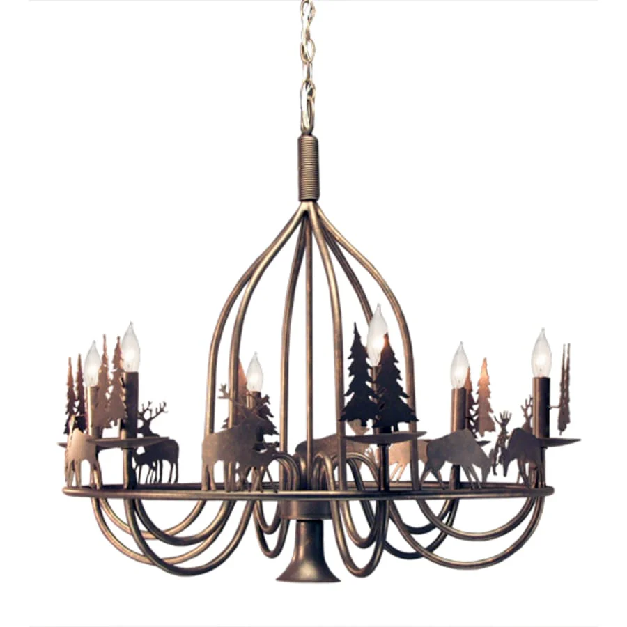Meyda Tiffany Ciervo 6 Light 32" Wide Taper Candle Style Chandelier - Image 1