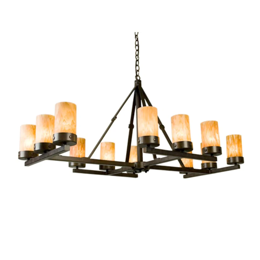 Meyda Tiffany Parker 12 Light 30" Wide Pillar Candle Style Chandelier - Image 1
