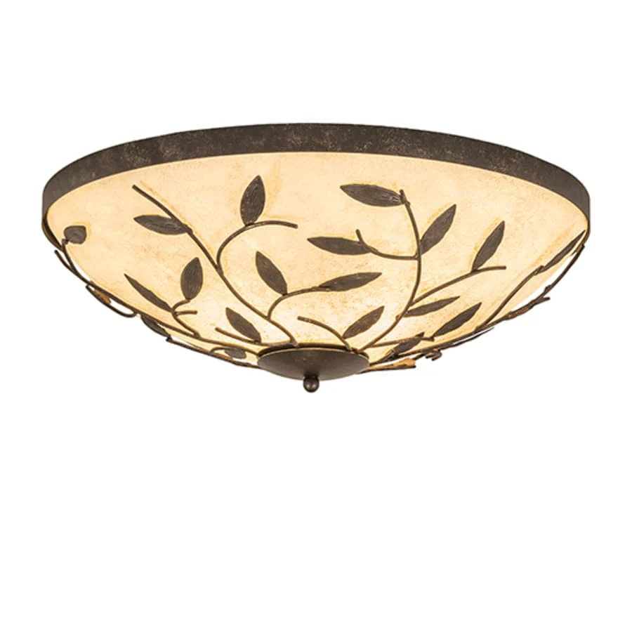 Meyda Tiffany Branches 3 Light 24" Wide Flush Mount Bowl Ceiling Fixture - Image 1