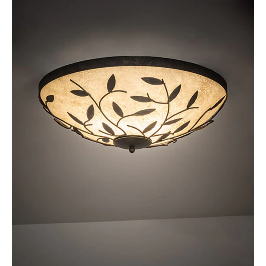 Meyda Tiffany Branches 3 Light 24" Wide Flush Mount Bowl Ceiling Fixture - Image 2