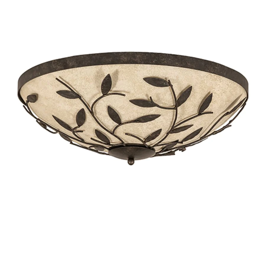 Meyda Tiffany Branches 3 Light 24" Wide Flush Mount Bowl Ceiling Fixture - Image 3