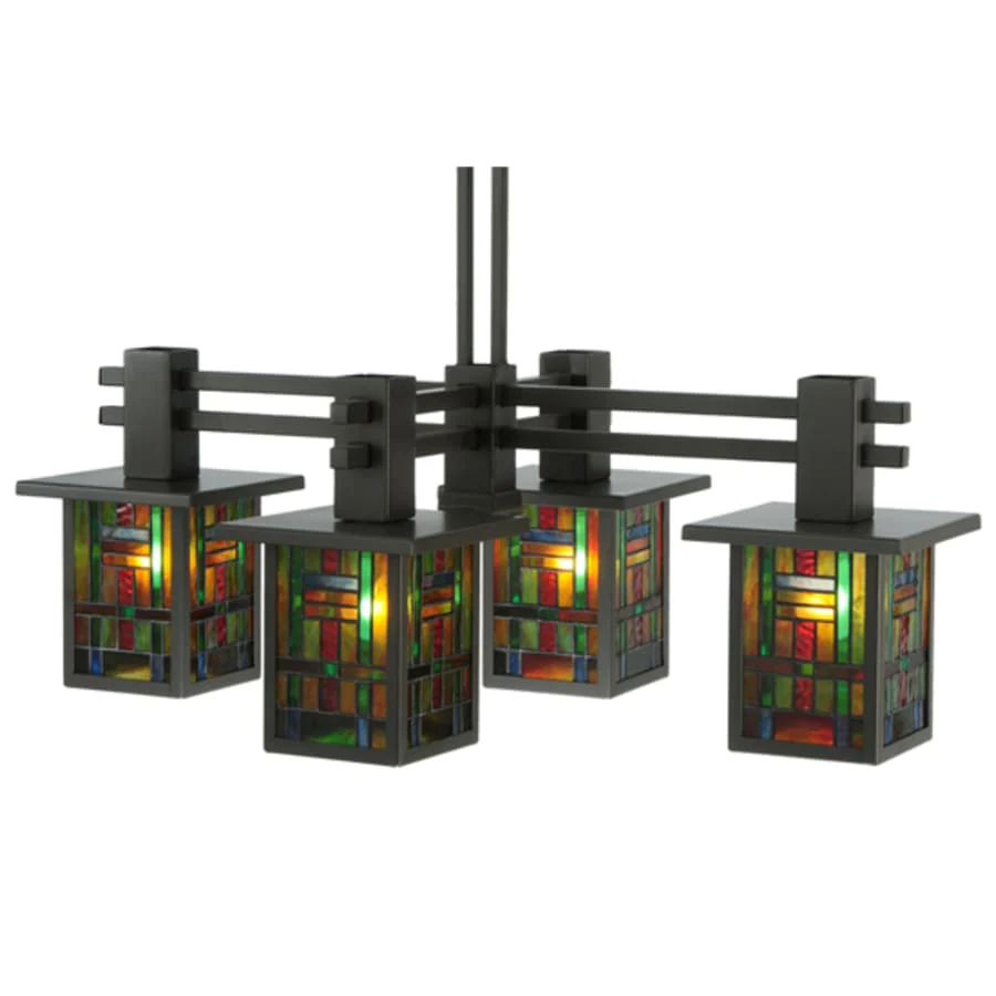 Meyda Tiffany Hausman Mission 4 Light 24" Wide Chandelier - Image 1