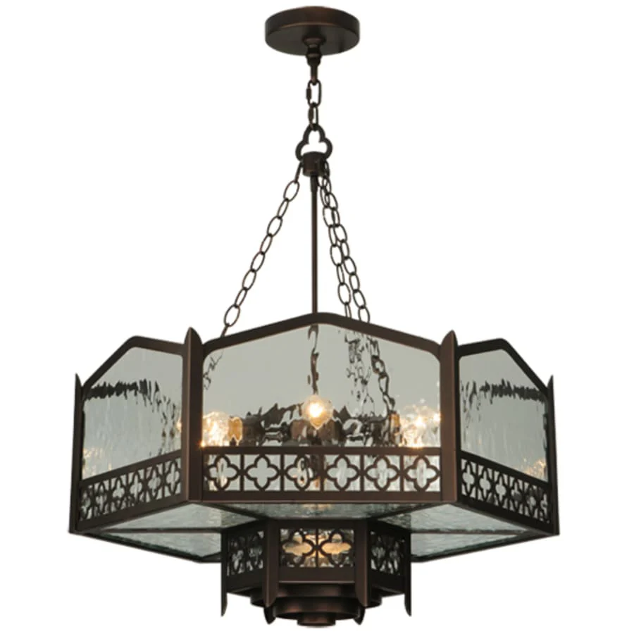 Meyda Tiffany Church 6 Light 30" Wide Abstract Pendant - Image 2