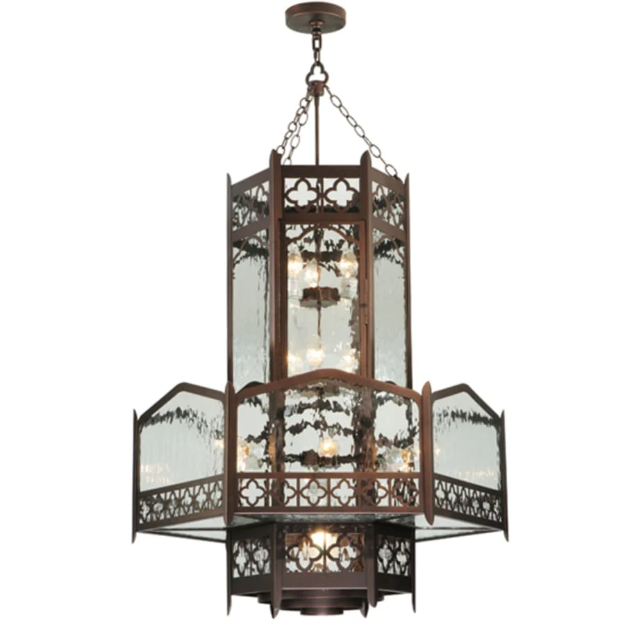 Meyda Tiffany Church 6 Light 36" Wide Abstract Pendant - Image 1