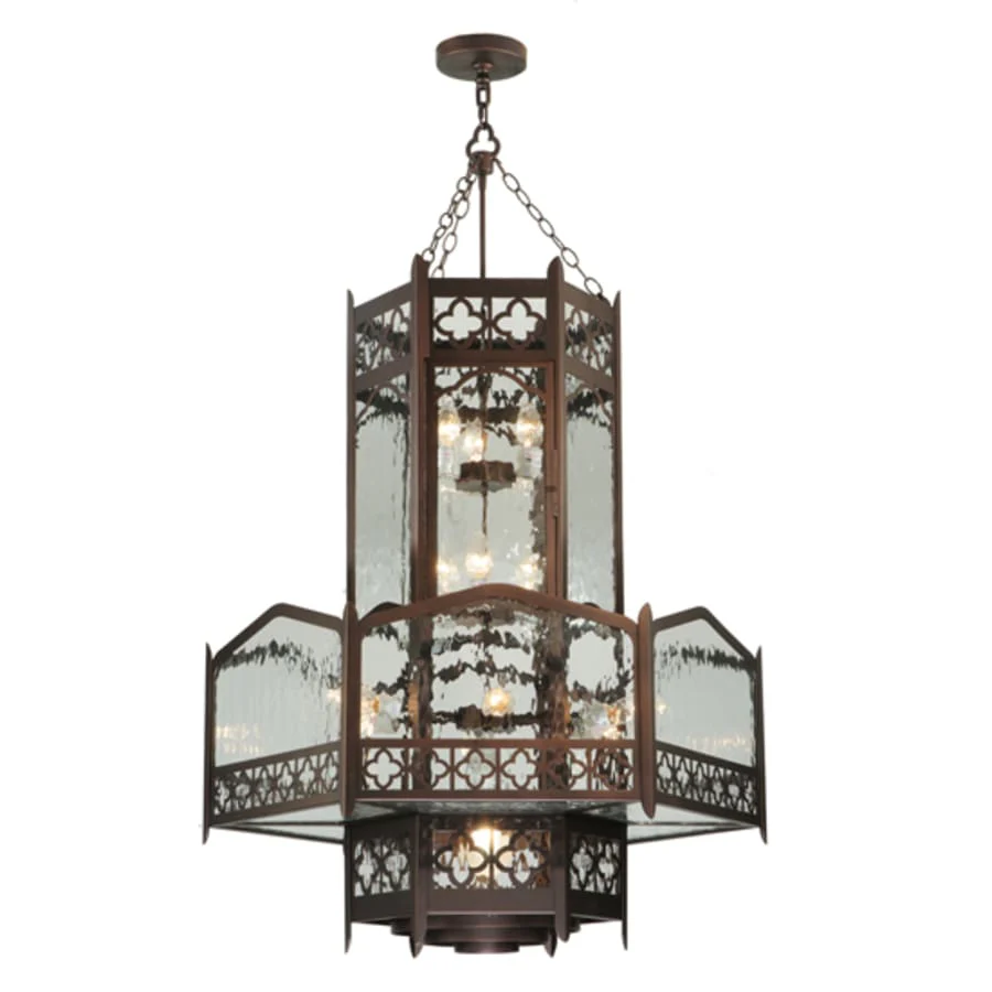 Meyda Tiffany Church 6 Light 36" Wide Abstract Pendant - Image 3