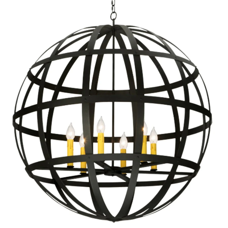 Meyda Tiffany Atlas 6 Light 42" Wide Taper Candle Pendant - Image 1