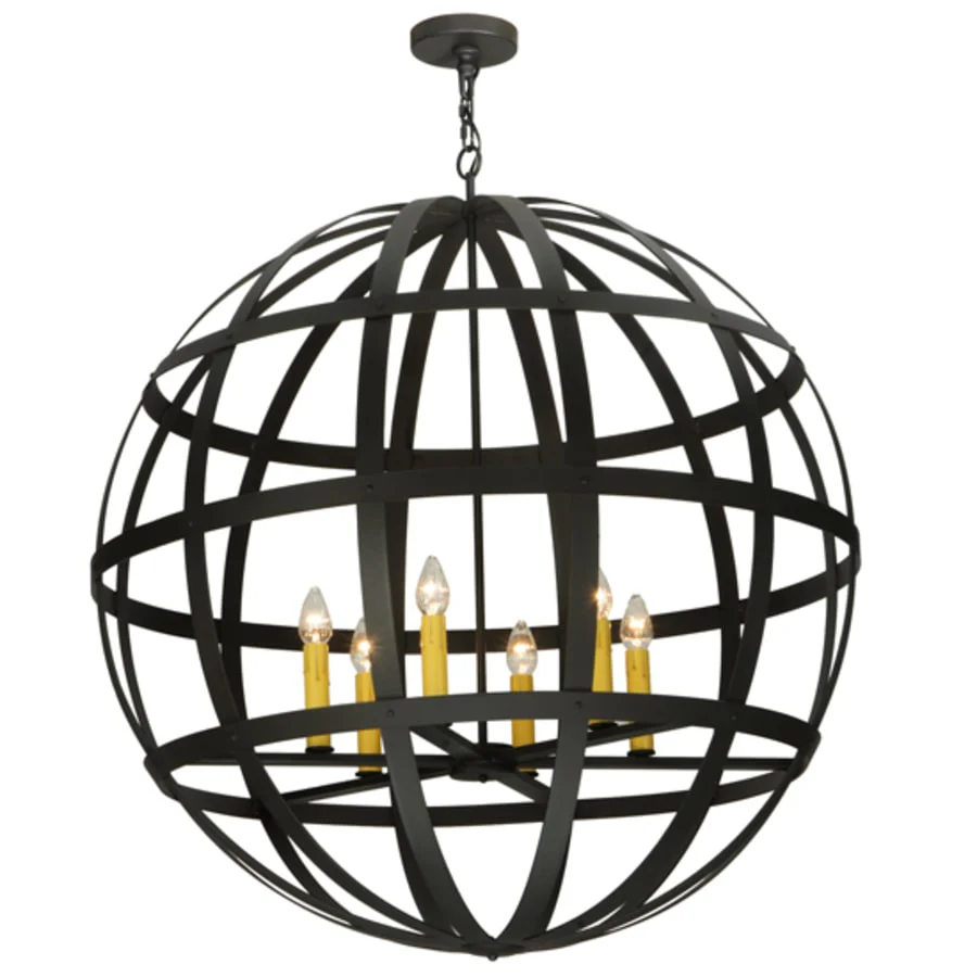 Meyda Tiffany Atlas 6 Light 42" Wide Taper Candle Pendant - Image 3