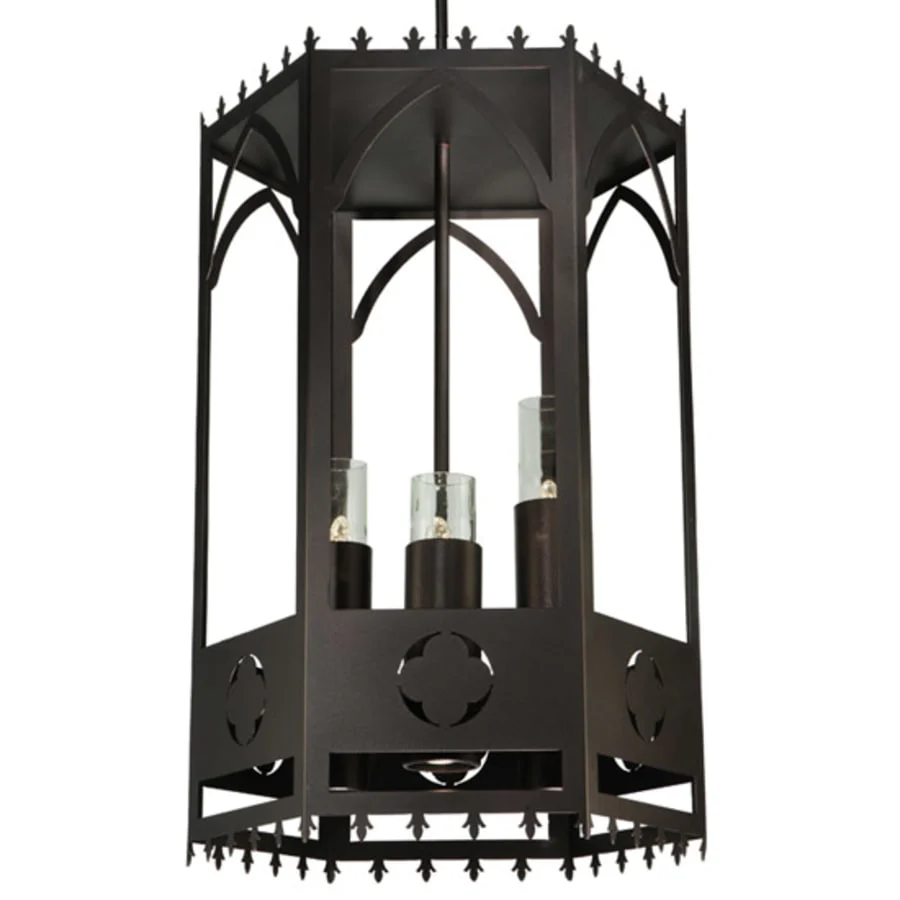 Meyda Tiffany Woolf 3 Light 24" Wide Pillar Candle Pendant - Image 2