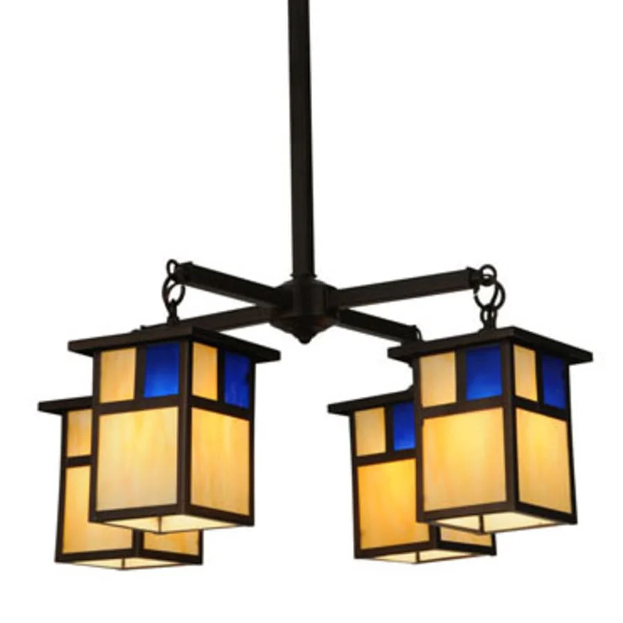 Meyda Tiffany Hyde Park T Mission 4 Light 25" Wide Chandelier - Image 1