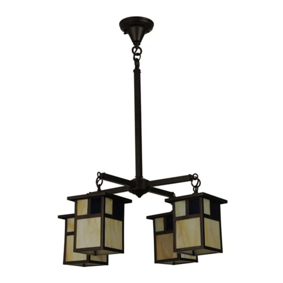 Meyda Tiffany Hyde Park T Mission 4 Light 25" Wide Chandelier - Image 3