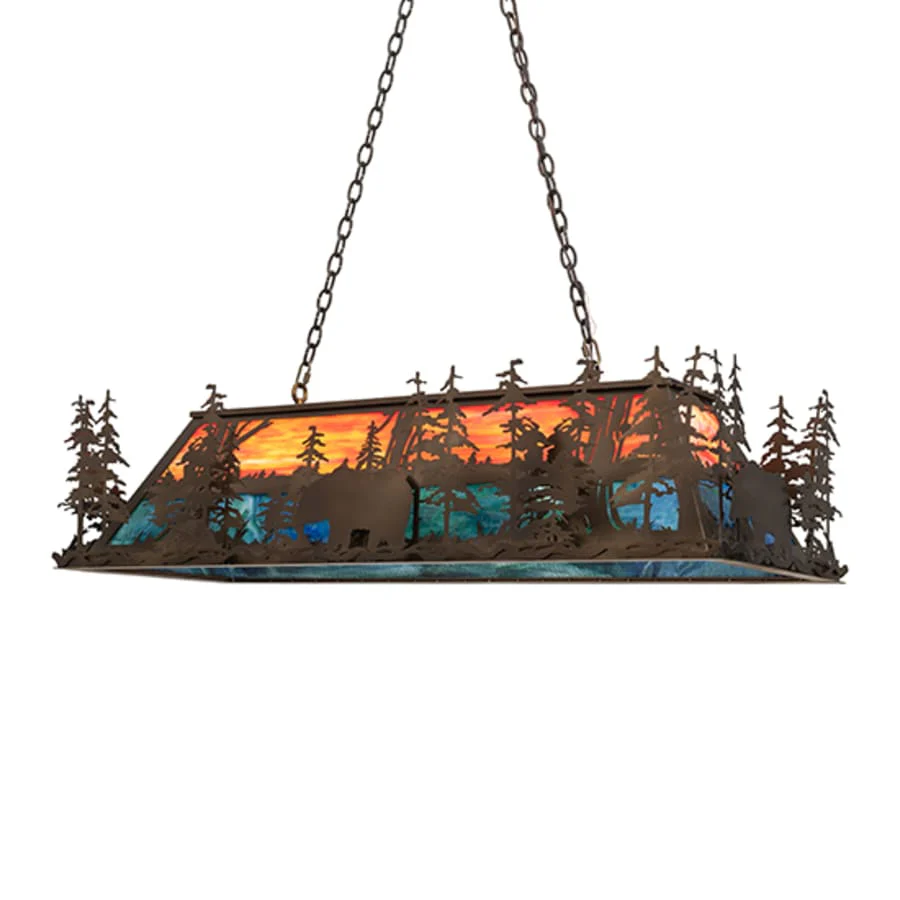 Meyda Tiffany Long Bear 6 Light 50" Wide Linear Pendant - Image 2