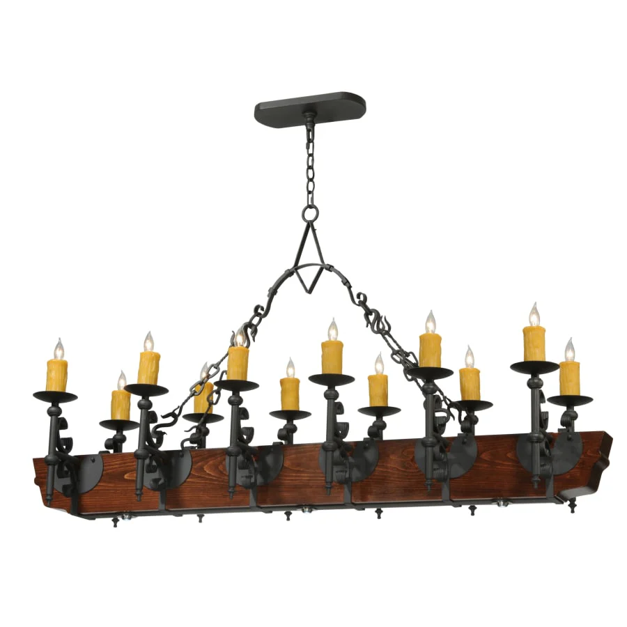Meyda Tiffany 60" L Tudor LED 12 Light Chandelier - Image 1