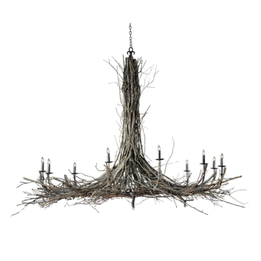 Meyda Tiffany Twigs 12 Light 132" Wide Taper Candle Style Chandelier - Image 2