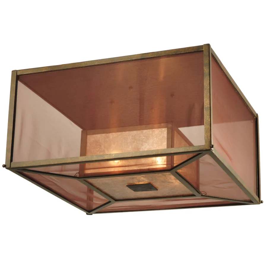 Meyda Tiffany 24.5" Square Quadrato Umador Flush Mount Ceiling Fixture - Image 1