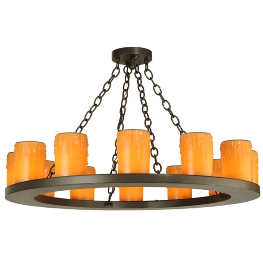 Meyda Tiffany Loxley 12 Light 36" Wide Pillar Candle Style Chandelier - Image 1