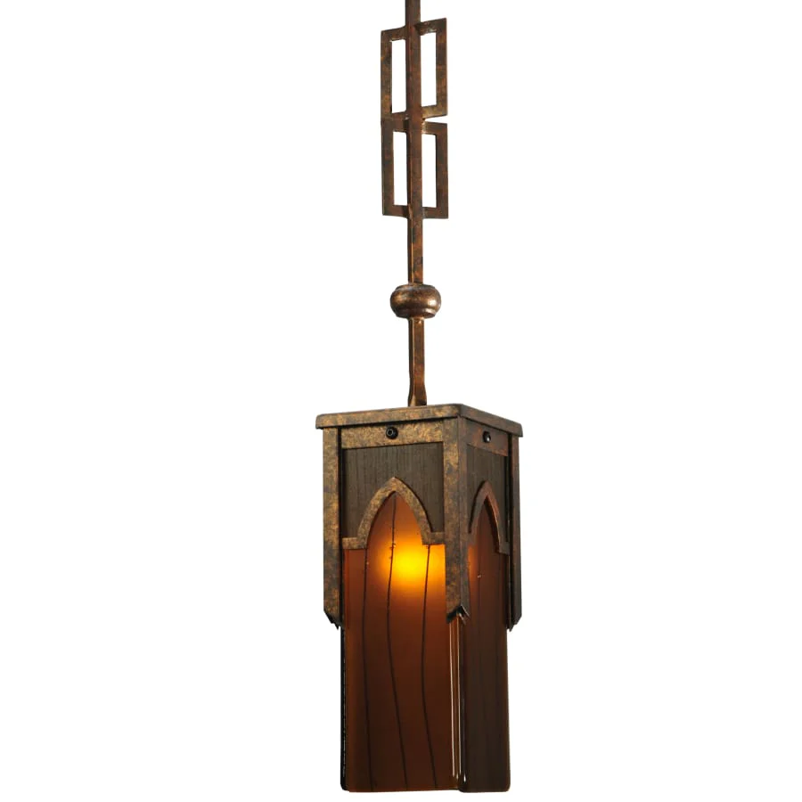 Meyda Tiffany 4.75" Square Cordoba Mini Pendant - Image 1