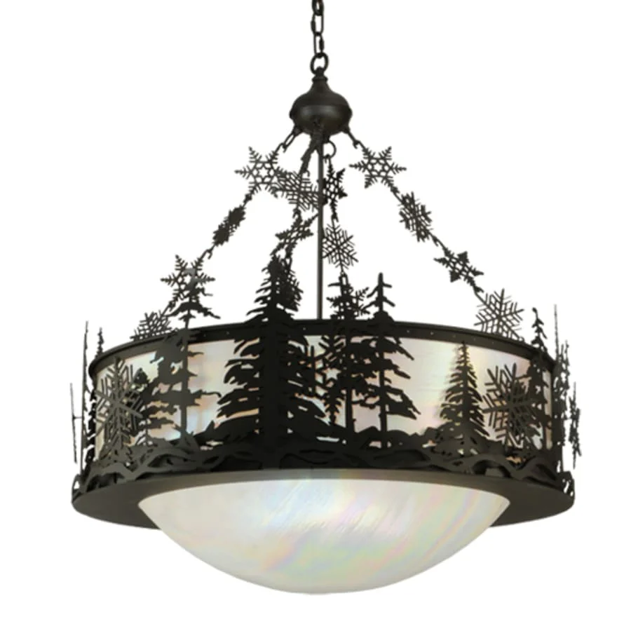 Meyda Tiffany Snowflake 3 Light 32" Wide Pendant - Image 1