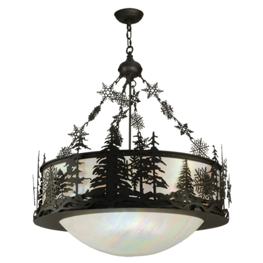 Meyda Tiffany Snowflake 3 Light 32" Wide Pendant - Image 2