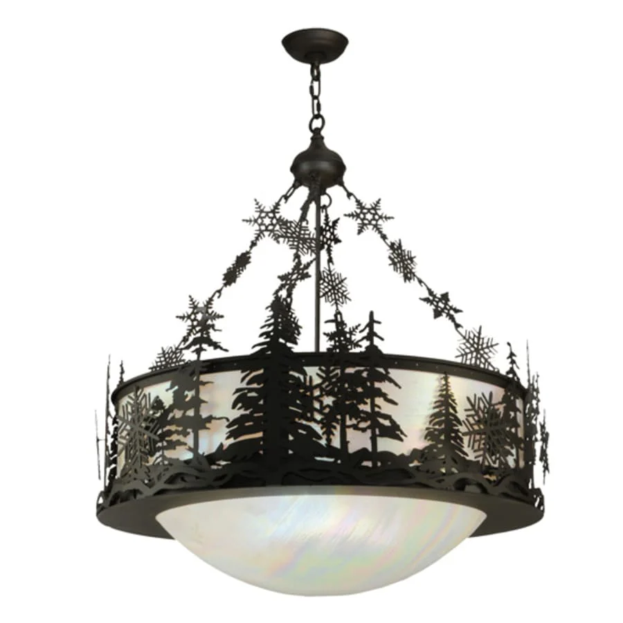 Meyda Tiffany Snowflake 3 Light 32" Wide Pendant - Image 3