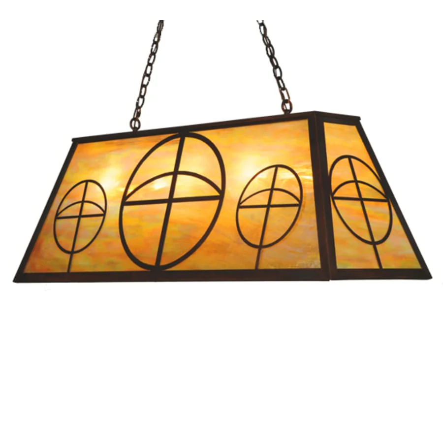 Meyda Tiffany Circle Cross 9 Light 48" Wide Linear Pendant - Image 1