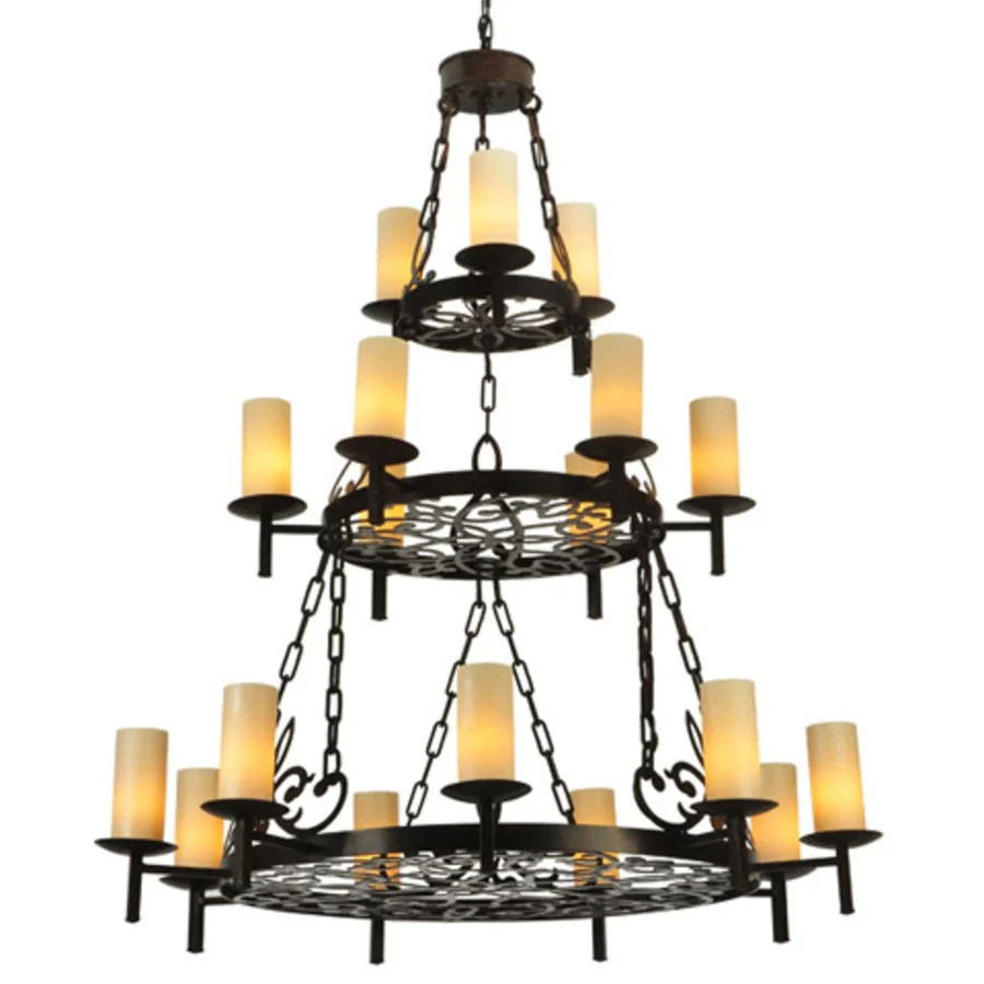 Meyda Tiffany Newcastle 18 Light 48" Wide Pillar Candle Style Chandelier - Image 1