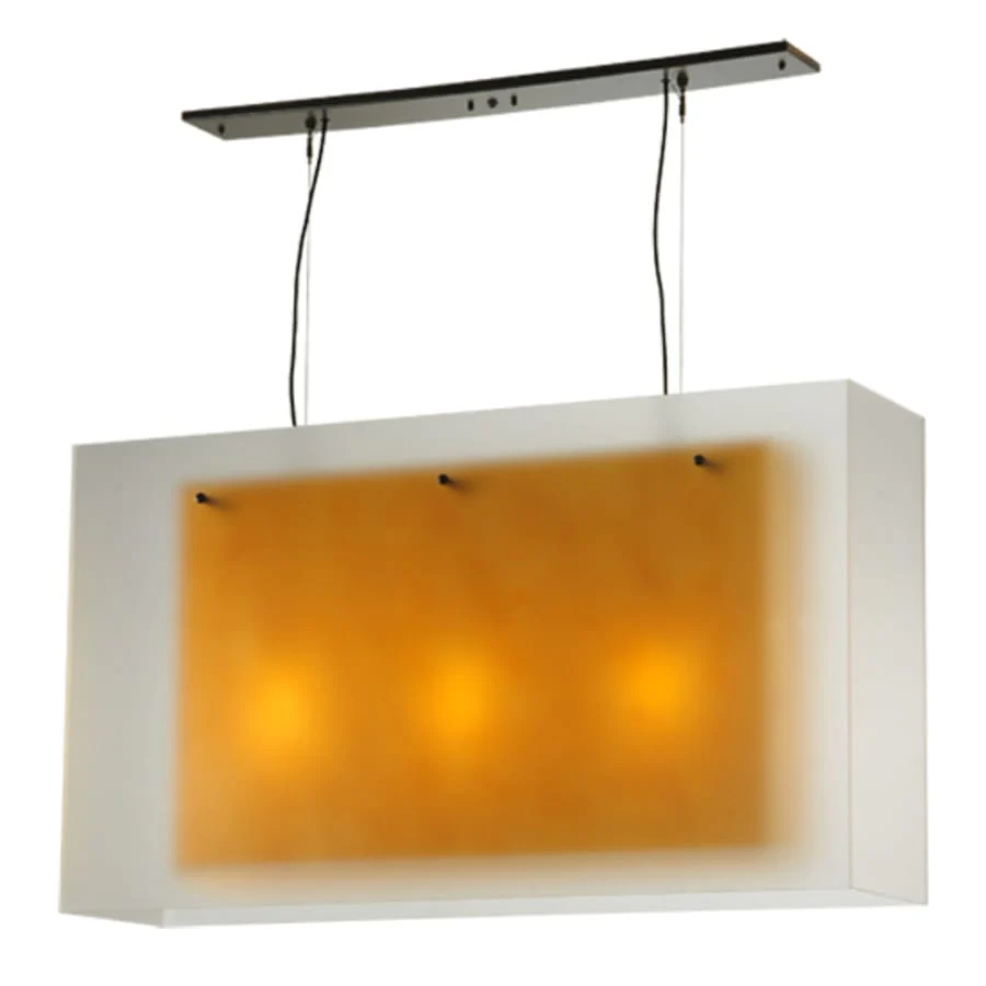 Meyda Tiffany Quadrato 3 Light 48" Wide Linear Pendant - Image 1