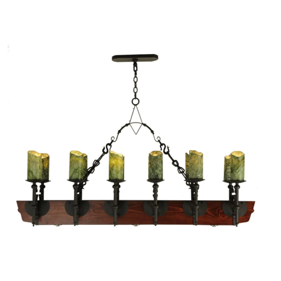 Meyda Tiffany Tudor 15 Light 60" Wide Wrought Iron Candle Style Chandelier - Image 3