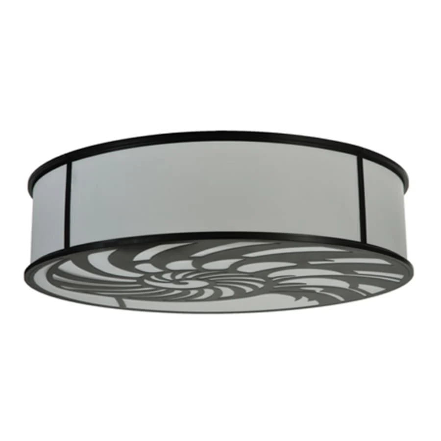 Meyda Tiffany Nautilus 10 Light 60" Wide Flush Mount Drum Ceiling Fixture - Antique Iron Gate Finish - Image 2