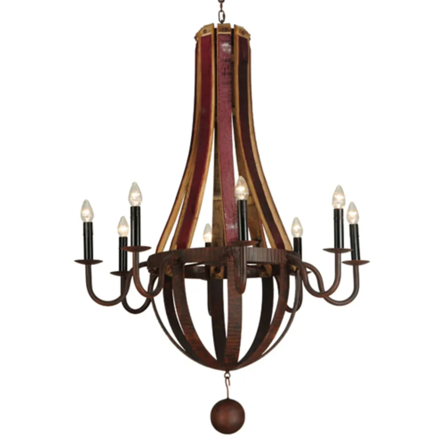 Meyda Tiffany Barrel Stave Metallo 8 Light 44" Wide Taper Candle Style Chandelier - Image 1