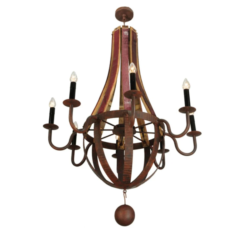 Meyda Tiffany Barrel Stave Metallo 8 Light 44" Wide Taper Candle Style Chandelier - Image 3