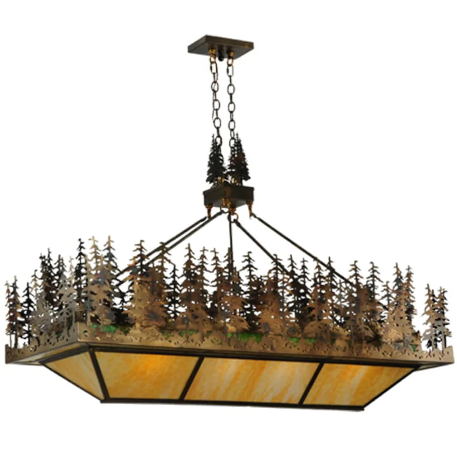 Meyda Tiffany Pine Lake 8 Light 60" Wide Linear Pendant - Image 2