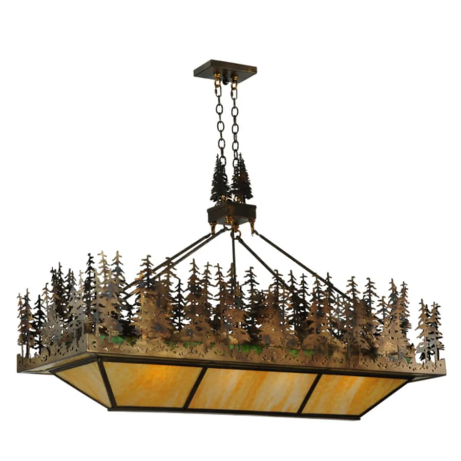 Meyda Tiffany Pine Lake 8 Light 60" Wide Linear Pendant - Image 3