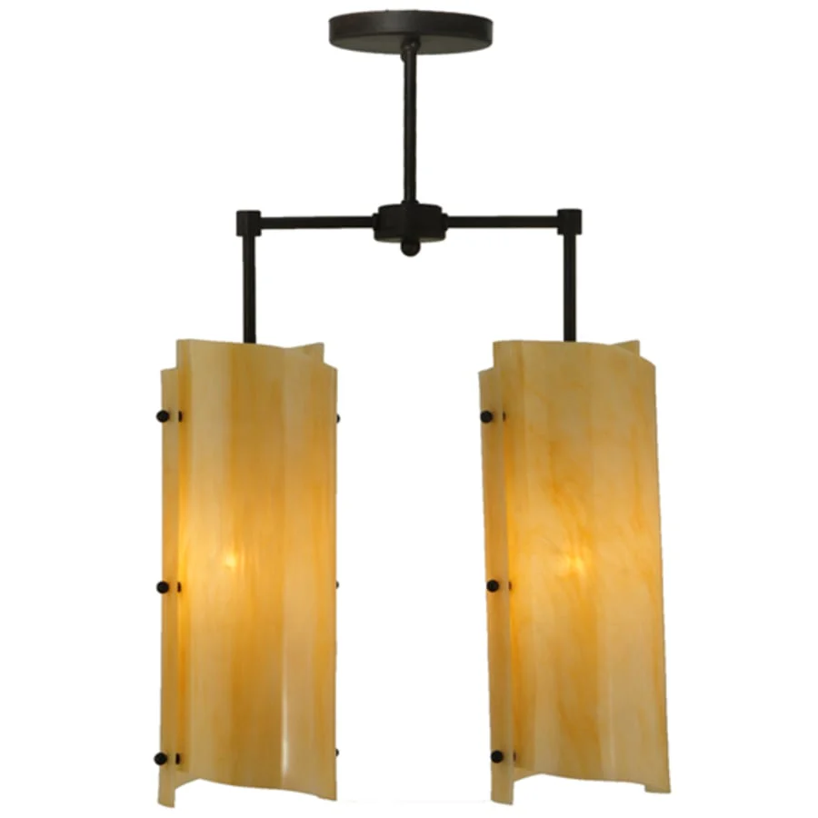 Meyda Tiffany Vortex 2 Light 16" Wide Linear Pendant - Image 3