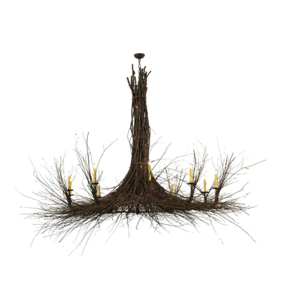 Meyda Tiffany Twigs 10 Light 100" Wide Taper Candle Style Chandelier - Image 1