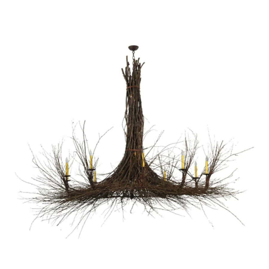 Meyda Tiffany Twigs 10 Light 100" Wide Taper Candle Style Chandelier - Image 2