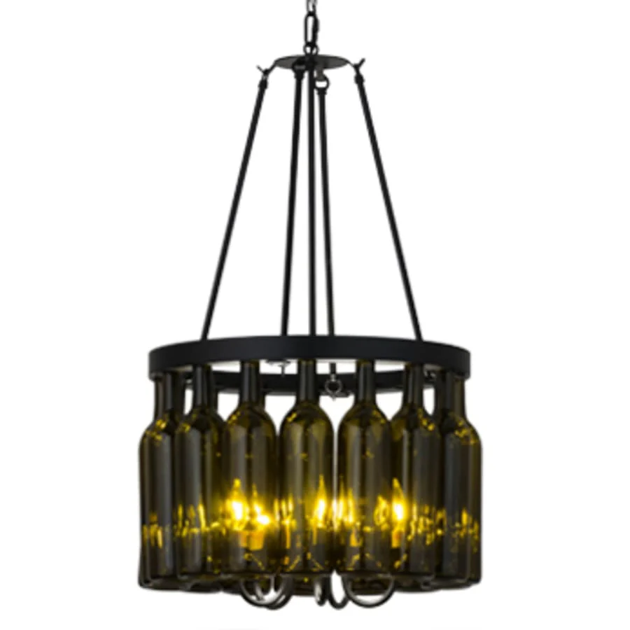 Meyda Tiffany Tuscan Vineyard 5 Light 17" Wide Drum Chandelier - Image 1