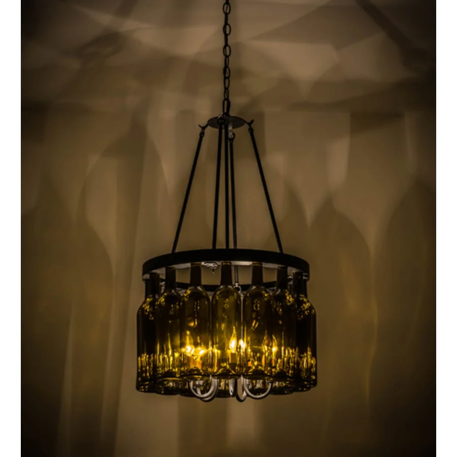 Meyda Tiffany Tuscan Vineyard 5 Light 17" Wide Drum Chandelier - Image 2