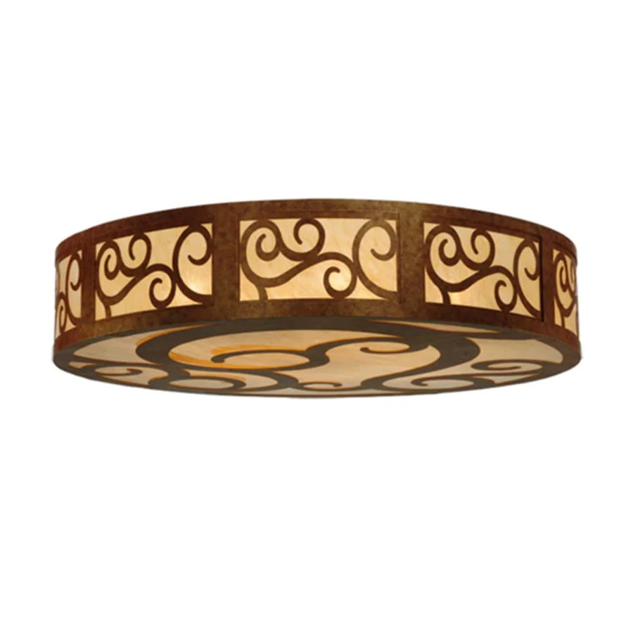 Meyda Tiffany Dean 12 Light 60" Wide Flush Mount Drum Ceiling Fixture - Image 1